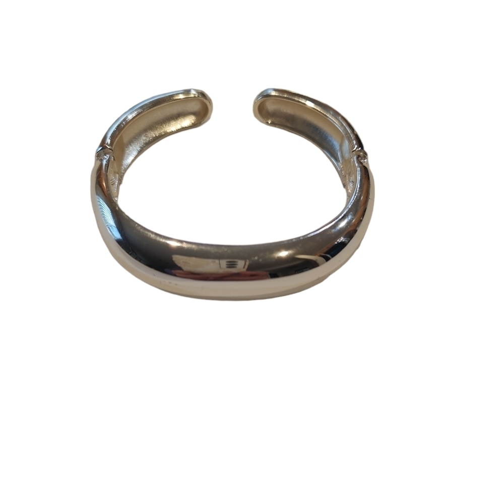 Silvertone Hinged Bracelet